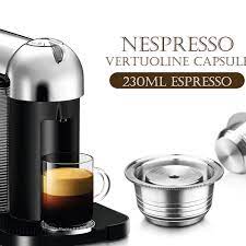 Nespresso compatible coffee machine ukutabs tuner violin free. 230ml Stainless Steel Coffee Capsules Vertuoline Pod Filters Cup Reasonable Shop Online Shop
