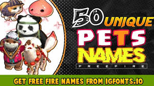 Garena free fire is a mobile battle royal title developed and published by garena studios. 100 Best Free Fire Pet Nickname Pointofgamer