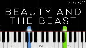 Beauty The Beast Disney Easy Piano Tutorial Youtube