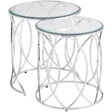 Pier 1 Imports Silver Elana Nesting Tables Nesting Tables Glass End Tables End Tables
