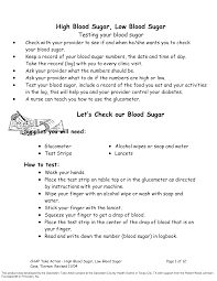 Low Blood Glucose Level Chart Templates At