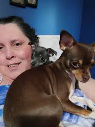 Can you tell my mom's dog is scared of my little peanut? 🤣