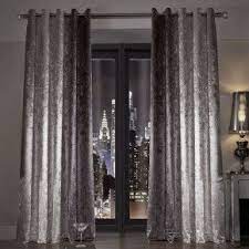 Kylie Minogue Natala Slate Curtain Collection Sparkly Bedroom Silver Curtains Ombre Curtains