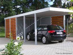 Detached Garage Cover With Both Wood And Metal Beams Surrounding Click On The Pin To See What It Costs To Build A Detac Modern Carport Carport Carport Designs