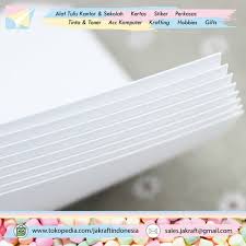 Yang membedakannya hanya gramaturnya saja, art kertas ini juga bisa ditambahkan lapisan laminasi doff, glossy ataupun uv. Jual Kertas Art Paper Carton Karton A4 260 Gsm Gram Putih Glossy Di Lapak Kartika Bukalapak