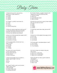 Displaying 39 questions associated with baby. Free Printable Baby Trivia Game For Baby Shower Party
