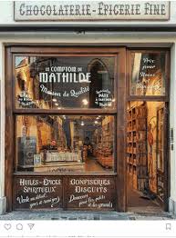 Sign Vintage Old Painted Wood Shop Retail Chocolaterie France Shop Fronts Shop Facade Coffee Shop
