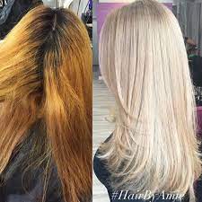 Modern Salon Professional Hairstylist Education Trends Color Correction Hair Orange To Blonde Hair Blonde Hair Color