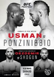 Прямой эфир ufc fight night 185: Ufc Fight Night 129 Usman Vs Ponzinibbio Poster April 26 2018 M