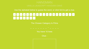 Each incorrect guess adds another part to the hangman. Javascript Hangman Game
