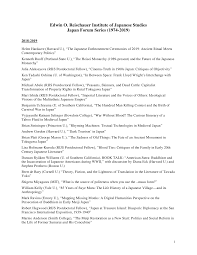 Edwin O. Reischauer Institute of Japanese Studies Japan Forum Series  (1974-2019)