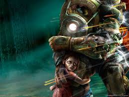 Bioshock Big Daddy And Little Sister Art Big Daddy Protecting His Little Sister Bioshock Art Bioshock Artwork Bioshock