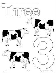 Free Printable Number 3 Animal Coloring Page Number Coloring Worksheets Like This Are Great For Toddlers A Numbers Preschool Numbers 1 10 Numbers Kindergarten