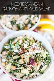 Mediterranean Quinoa And Kale Salad Is My Version Of Panera S Mediterranean Quinoa Salad Packed With Quinoa Kale Salad Recipes Kale Salad Kale Salad Recipes