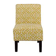 Dining chairs crafted of cotton, wood contemporary style set size: 85 Off Yellow And White Accent Chair Chairs