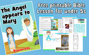 Angel visits mary coloring page. The Angel Appears To Mary Trueway Kids