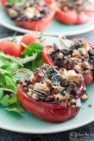 Pepper, couscous, chickpeas, feta cheese, salt, bell peppers and 3 more avocado and couscous stuffed mushrooms athletic avocado avocado, pepper, mushroom caps, garlic powder, paprika, sea salt and 2 more Roasted Red Peppers With Mushrooms Spinach And Feta Recipes Made Easy