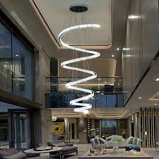 Large Spiral Luxurious Crystal Pendant Light Hotel Hall Lighting Ceiling Fixture Villa Living Ceiling Fixtures Ceiling Lights Crystal Pendant Lighting