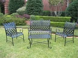 4pc Outdoor Diamond Lattice Outdoor Iron Settee Patio Set By Ewins 344 95 Color Vertigris 2 Patio Chairs Patio Furniture For Sale Garden Patio Furniture