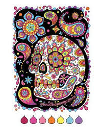 Colored Sugar Skull Coloring Page By Thaneeya Skull Coloring Pages Coloring Books Quirky Art