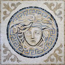 Spotless and beautiful, these versace tiles are the future. Versace Logo Mosaic Design Traditional Tile Murals By Mozaico Inc Houzz