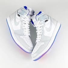 Air Jordan 1 High Racer Blue Ck6637 104 All White Blue Air Jordans Sneakers Fashion Jordan Shoes Girls