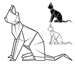 You can pinch in the tips of the ears and draw a classy look for an american curl. Cat Origami Stock Illustrations 1 291 Cat Origami Stock Illustrations Vectors Clipart Dreamstime