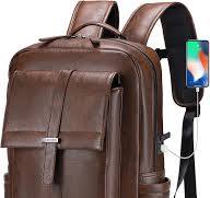 SPAHER 15,6 Pollici Zaino in Pelle per Computer Portatile Unisex Borsa  Scuola Escursionismo Viaggio Affari Bagagli All'aperto College Borsa a  Tracolla ...