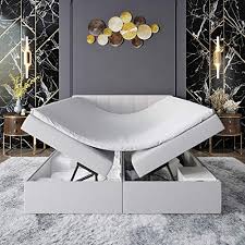 Boxspringbett darleene 180 x 200 cm microvelours grau mit motor boxspringbetten. Pu Boxspringbetten Online Kaufen Mobel Suchmaschine Ladendirekt De