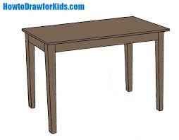 How To Draw A Table For Kids In 2020 Drawing Lessons For Kids Table Drawings