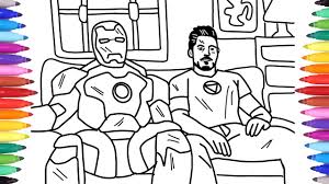 Iron man coloring pages for kids. Marvel Iron Man Endgame Avengers Endgame Tony Stark Builds Iron Man Coloring Pages For Kids Youtube