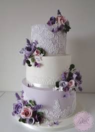 Lavender Lace And Flowers Wedding Cake Wedding Cakes By The Pink Cake Box