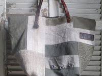 Sac Cabas En Jeans Et Cuir Createur Sac En Jean Sac Sacoche En Jeans