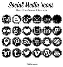 Black And White Social Media Icons For Email Signature Round Black White Social Media Icons Black Social Graphics Etsy Social Media Icons Icon Black Social Media Icons