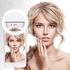 Luz LED blanca para selfies para Samsung Galaxy Sony y otros teléfonos  inteligentes Luz con clip para selfies Luces de anillo con clip regulables  recargables iluminación de aplicaciones