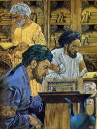 Scholars At Their Studies In The Library Of Bokhara One Of The Most Famous Of All The Islamic Libraries Islamic Library Islamic Art Islamic Paintings