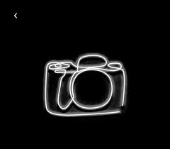 The.sketch extension is for the sketch app. Neon White Black Camera Icon Sign Neon Logo Custom Icons Coffee Icon