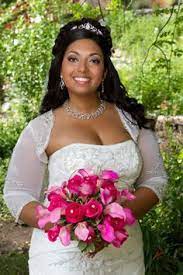 African American Bride Black Bride Bride Of Colour Fuchsia Flowers African American Brides Black Bride Bride