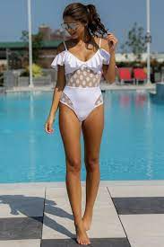 Cool For The Pool White One Piece Swimsuit Swimsuits White Bathing Suit White One Piece