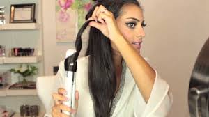 While blow drying, use a mousse in the hair before you start just to create a foundation so the hair's not too. How To Curl Your Hair With A Flat Iron Straightener Youtube