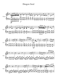 I've been searching for the english lyrics for a while now, and just now i've found them. Dragon Soul Sheet Music Piano Sheet Music Soul