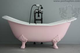 Online bathroom 170 monaco | slipper bathtub enamel cast iron. The Rufford 73 Vintage Designer Soft Pink Cast Iron Double Slipper Tub Package From Penhaglion