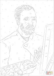 Van Gogh Self Portrait Coloring Page Free Printable Coloring Pages Coloring Pages Van Gogh Self Portrait Free Printable Coloring Pages