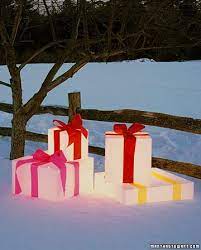 Glowing Gift Boxes Christmas Lights Christmas Workshop Marthastewar Christmas Decorations Diy Outdoor Outdoor Christmas Decorations Outdoor Christmas Diy