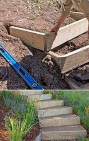 Backyard Diy How To Build Outdoor Stairs Garden Stairs Sloped Backyard Outdoor Stairs