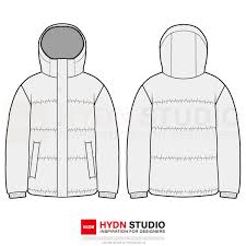 Download Short Padded Coat Fashion Flats Fashion Flats Fashion Design Template Coat Fashion
