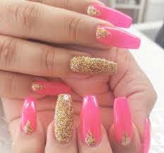 Black And Pink Coffin Nails Designs Nail And Manicure Trends Light pink and black nail art.