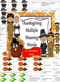 Students Will Match A Multiple Meaning Word On A Pilgrim Or Indian Card To Its Correct Meaning On A Turkey Or Corn Card All Sentences Are Thanksgivi Actividades