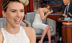 The hottest scene of scarlett johansson •••. Scarlett Johansson Promotes Avengers Age Of Ultron On David Letterman Daily Mail Online