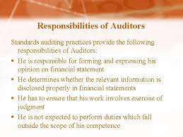Attend and take notes at all financial department meetings. Roles Duties And Responsibilities Of Auditors Introduction Auditors